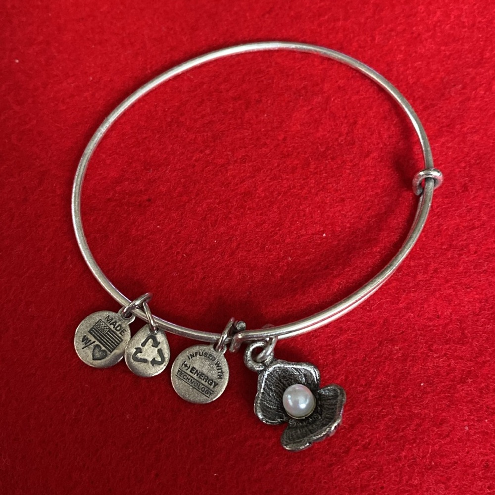 Alex and Ani Oyster Pearl Clam Charm Bracelet